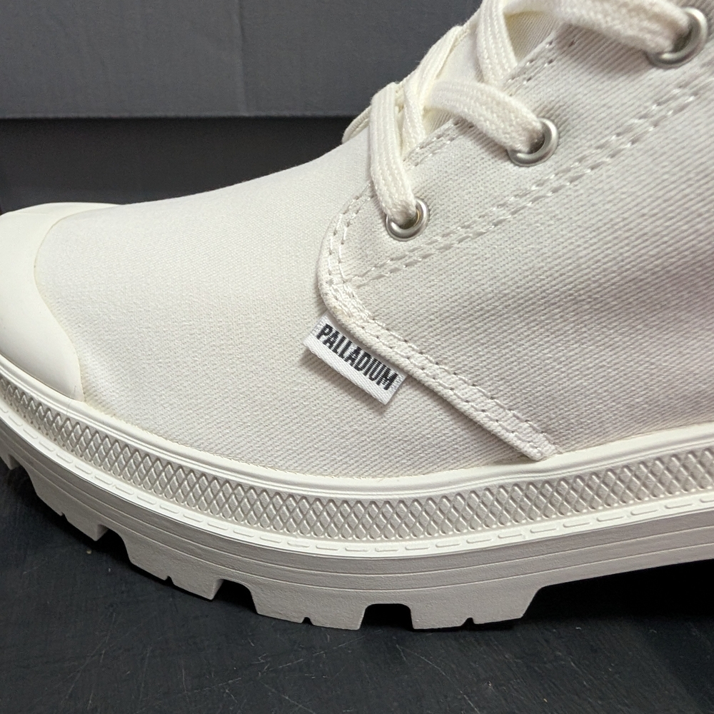 Palladium Women's Cream Combat Boots - Picture 3 of 9